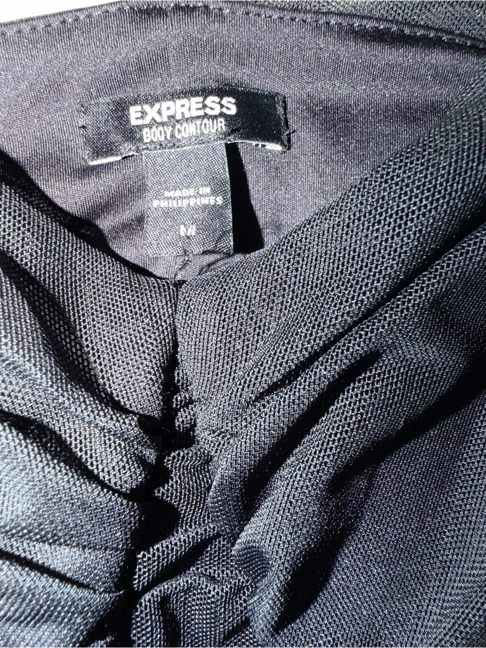Express Black Ruched V-Neck Bodysuit Size M - Picture 4 of 4